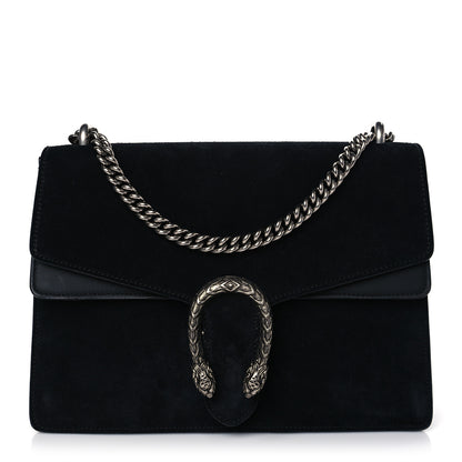 Gucci Suede Medium Dionysus Shoulder Bag Black 1 of 10