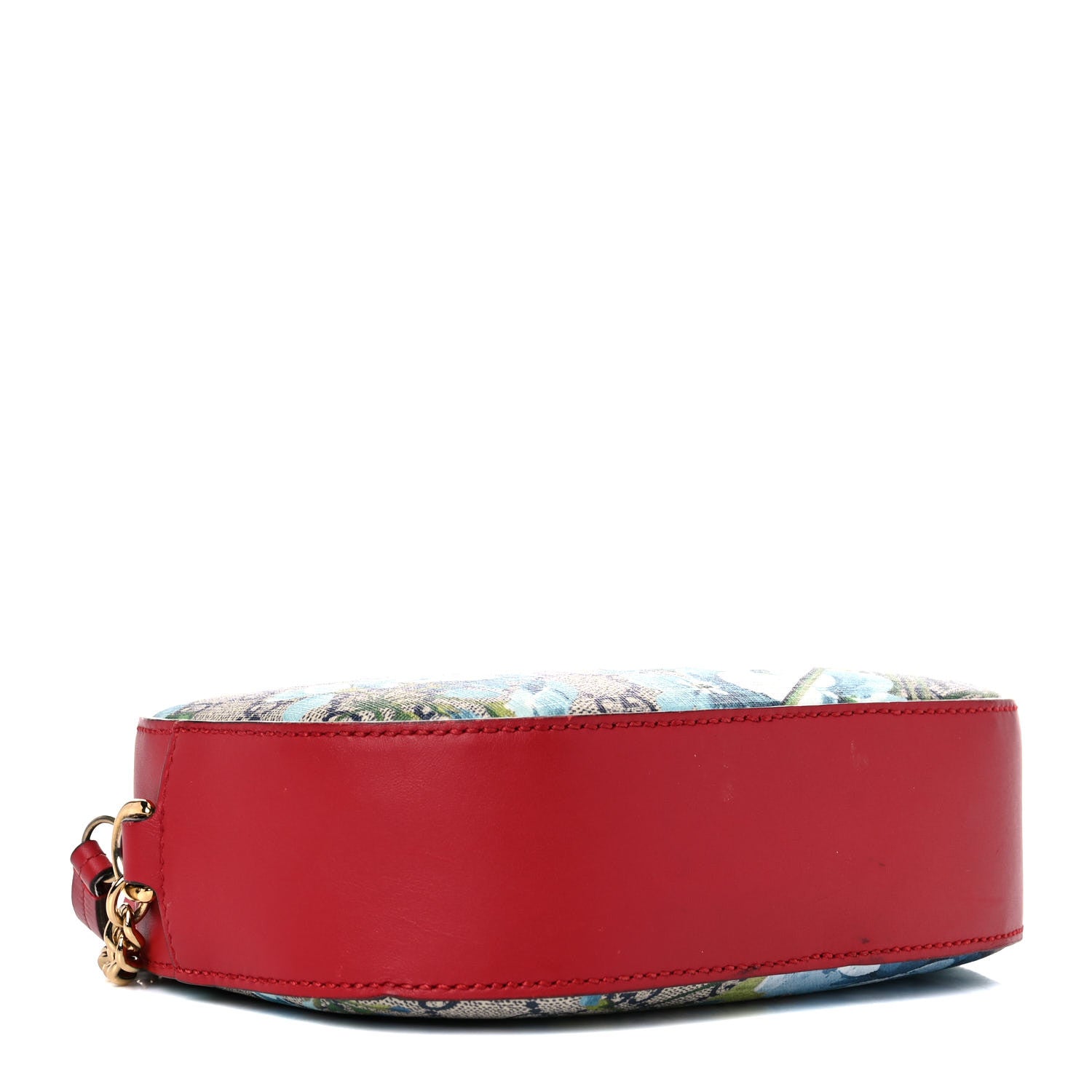 Gucci GG Supreme Monogram Blooms Mini Chain Shoulder Bag Beige Blue Navy Hibiscus Red 3 of 16