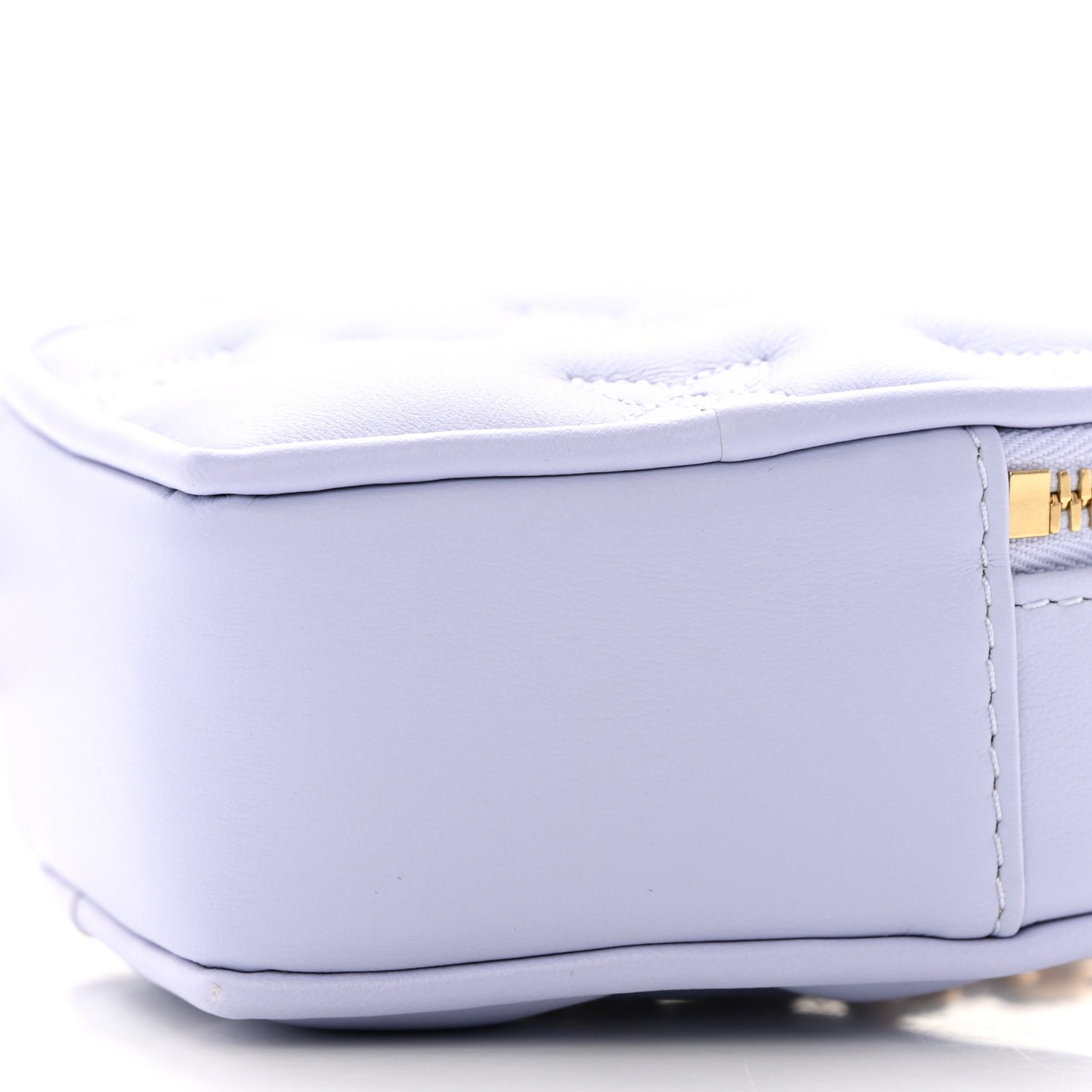 Calfskin Embroidered Monogram Pop My Heart Bag Pouch Lilac