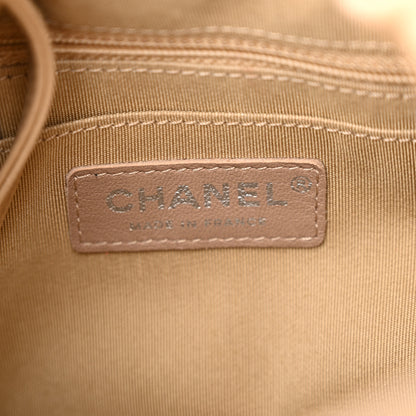 Chanel Lambskin Quilted Small CC Chain Bucket Drawstring Bag Light Beige 6 of 11