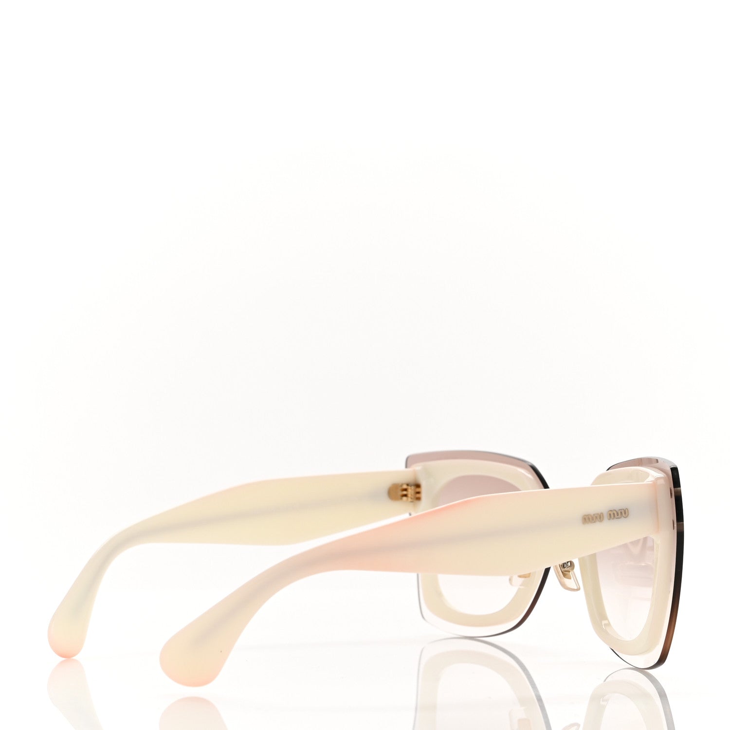 Miu Miu Acetate Cat Eye 04R Sunglasses Ivory 4 of 8