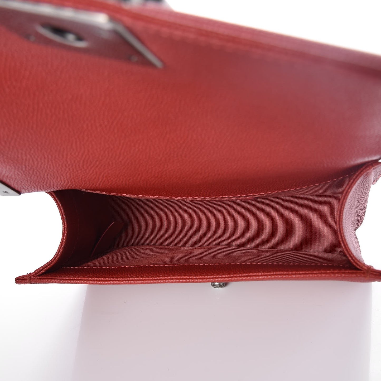 Caviar Quilted Small Boy Flap Red
