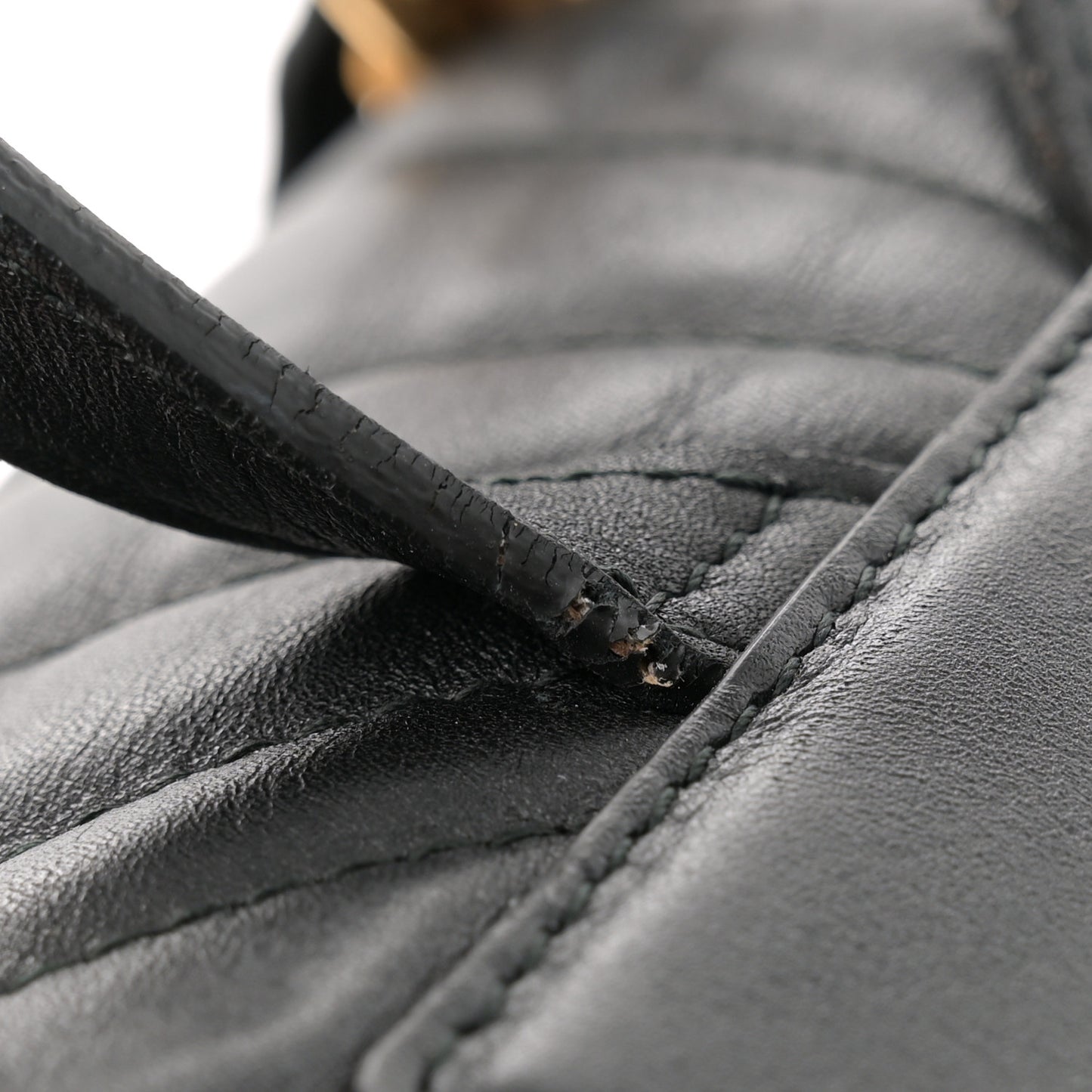 Calfskin Bamboo Trapuntata Queen Margaret Backpack Black