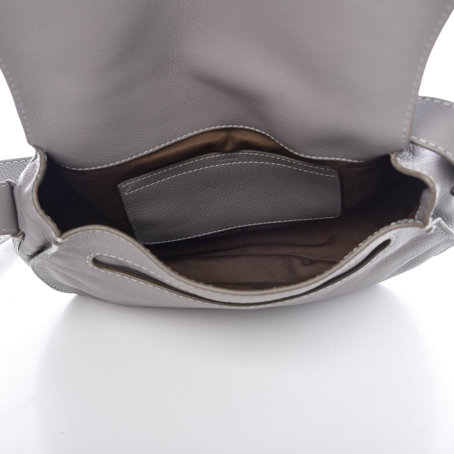 Calfskin Medium Marcie Round Crossbody Bag Cashmere Grey