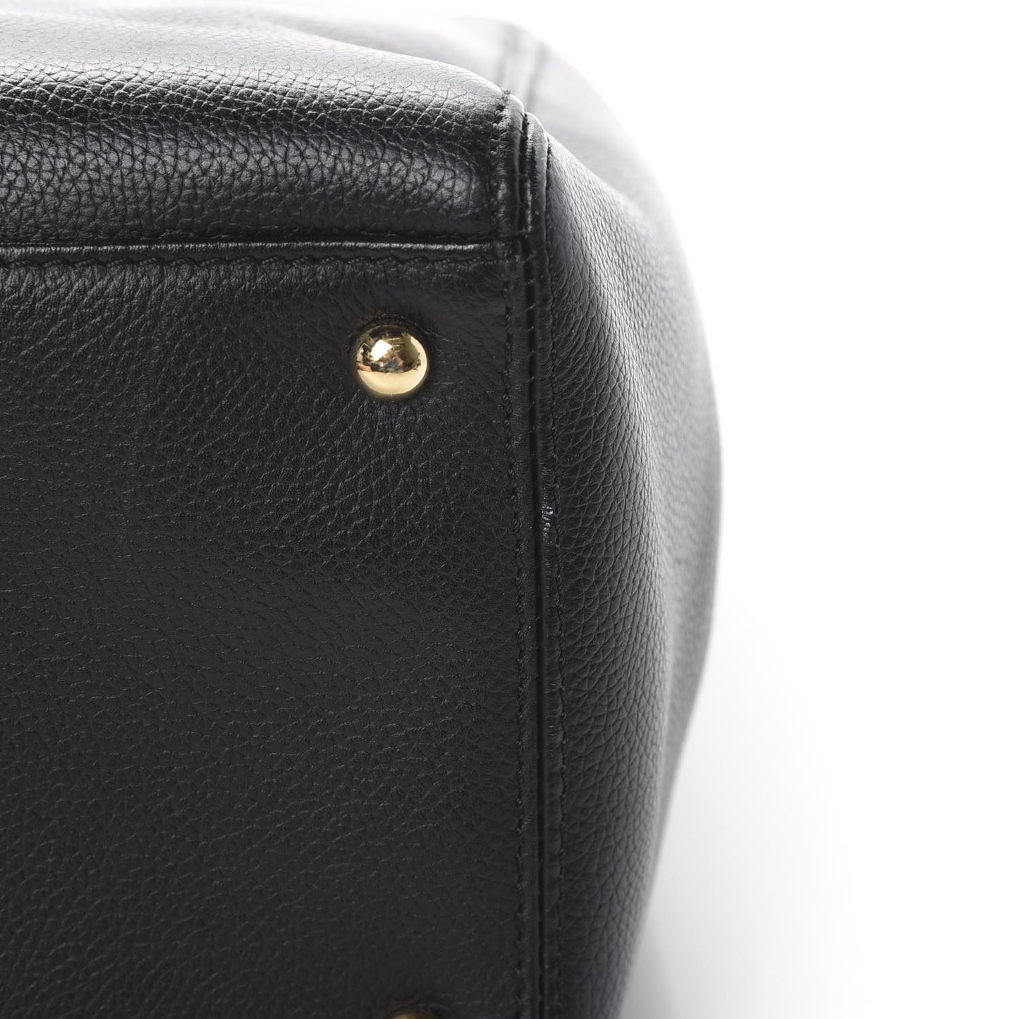 Calfskin Cerf Executive Shopper Tote Black