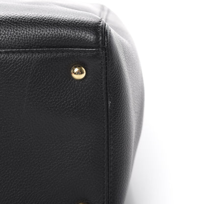 Chanel Calfskin Cerf Executive Shopper Tote Black 11 of 13