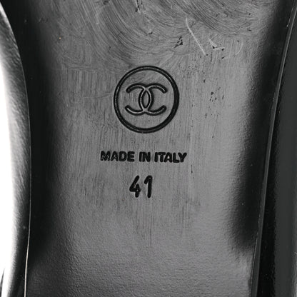 Chanel Shiny Calfskin Crystal CC Mules 41 Black 8 of 12