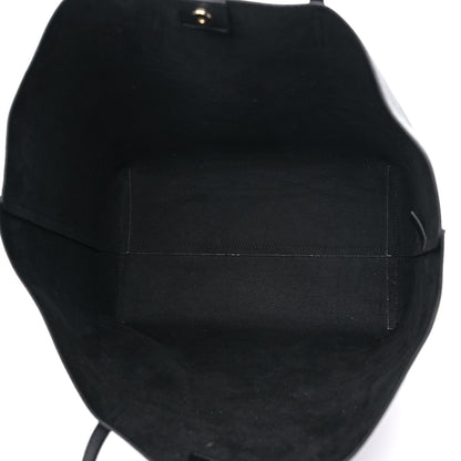 Alexander McQueen Grained Calfskin Skull Open Shopper Tote Black 6 of 9
