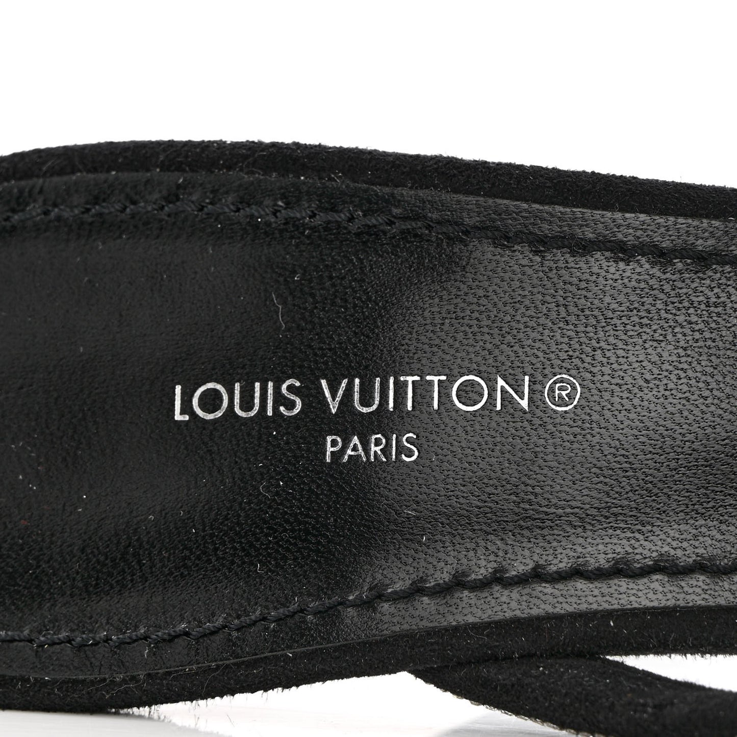Suede Goat Rhinestone Appeal Sandals 37 Black