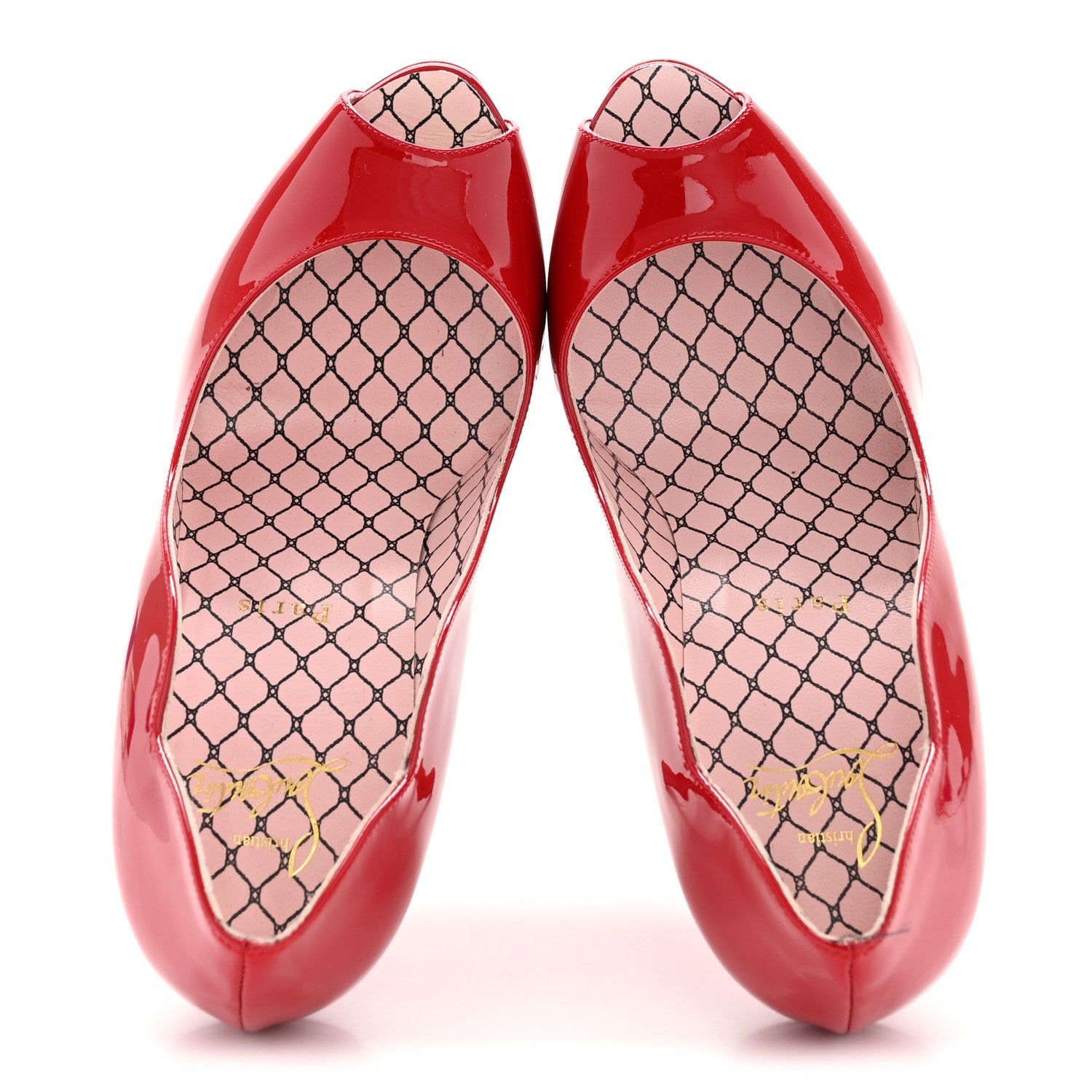 Christian Louboutin Patent Chick Up 100 Pumps 37 Loubi 6 of 27