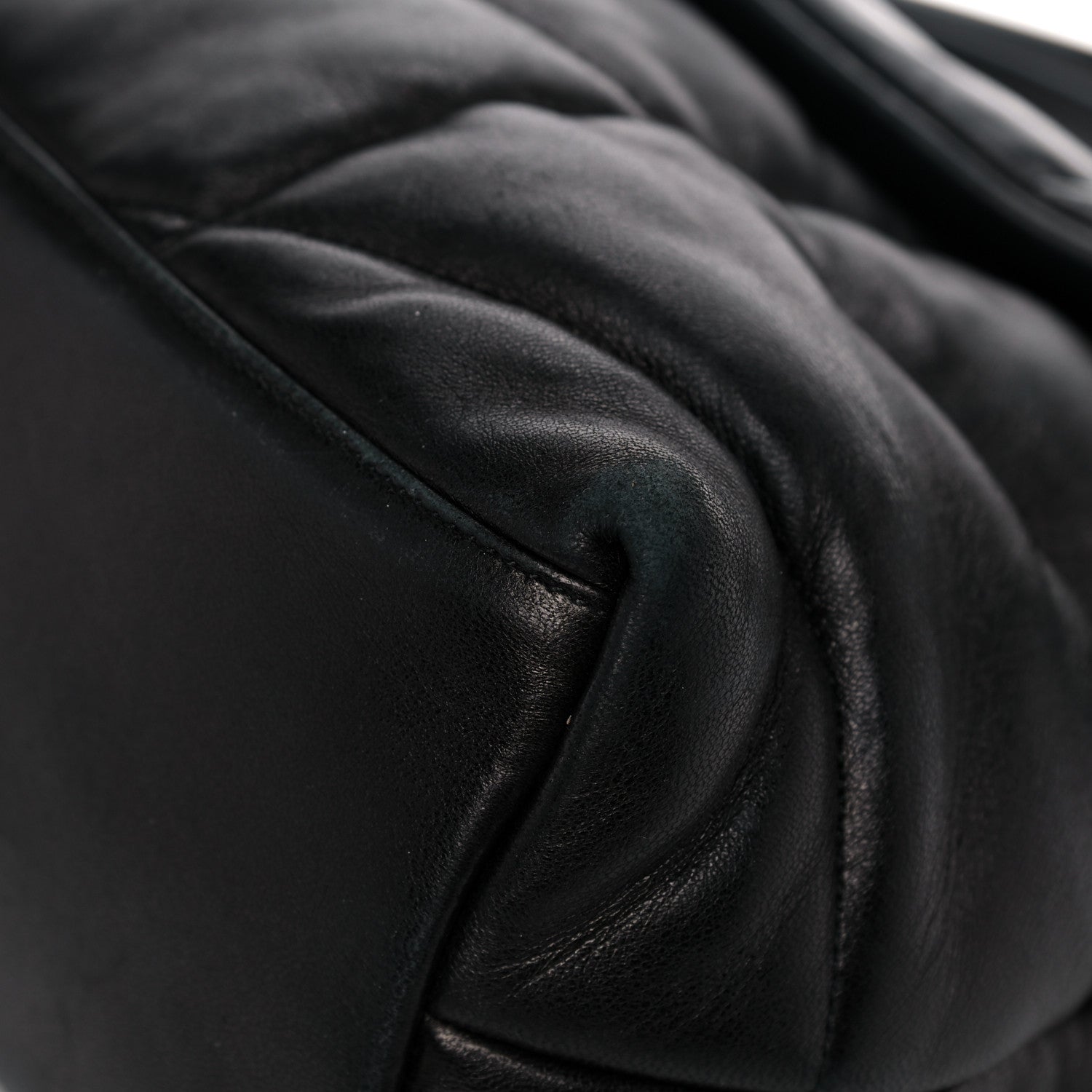 Saint Laurent Lambskin Quilted Medium Loulou Puffer Monogram Chain Satchel Black 8 of 10