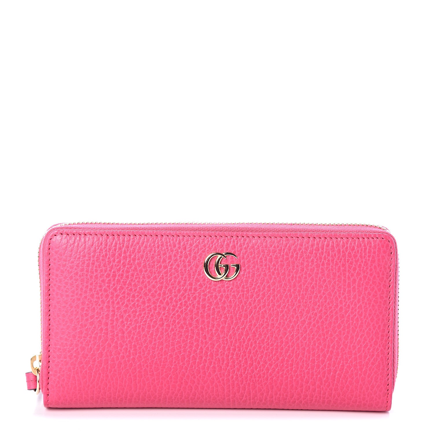 Gucci Dollar Calfskin GG Marmont Zip Around Wallet Box Pink 1 of 5