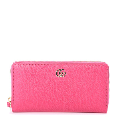 Gucci Dollar Calfskin GG Marmont Zip Around Wallet Box Pink 1 of 5