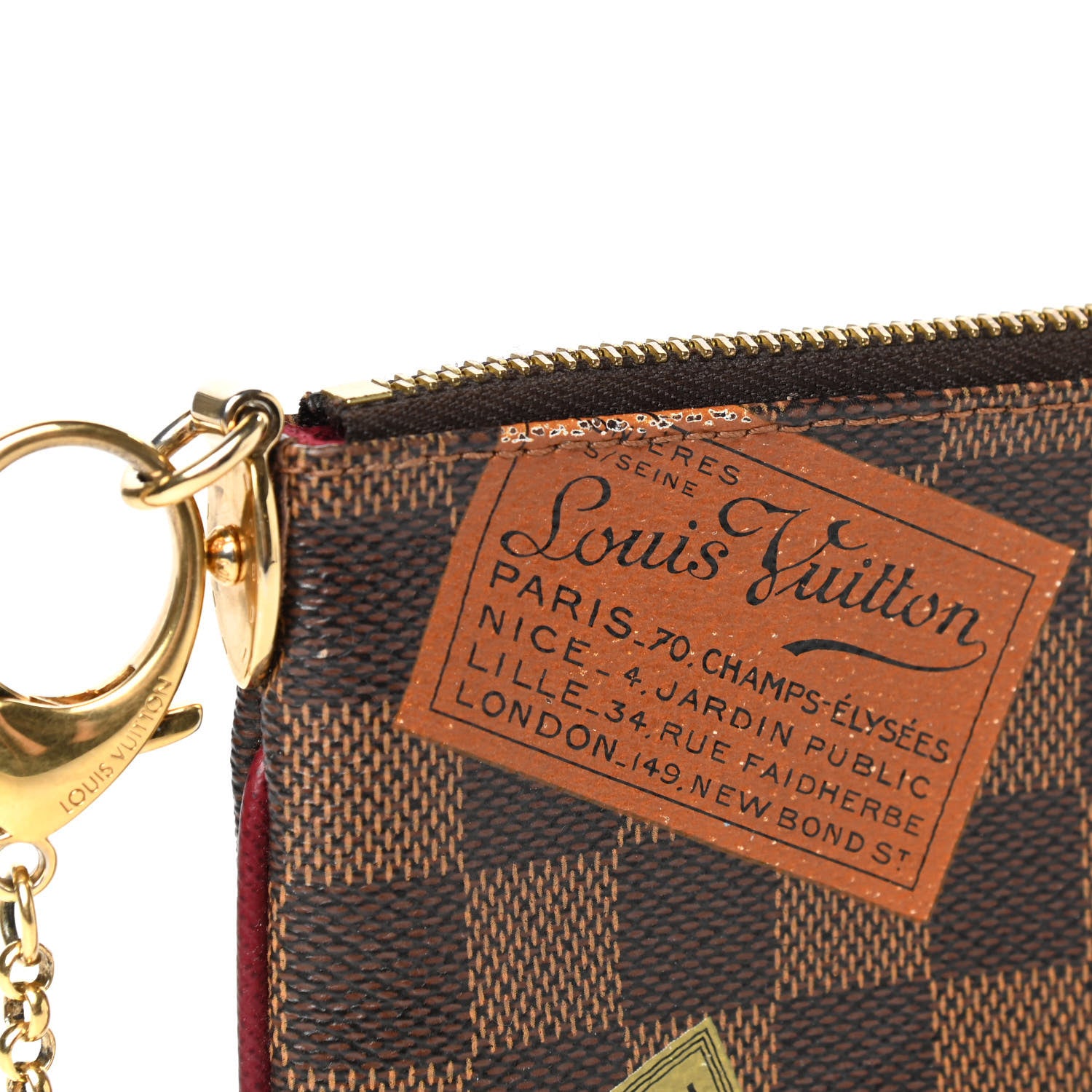 Louis Vuitton Damier Ebene Trunks Labels Pochette Milla MM 10 of 13