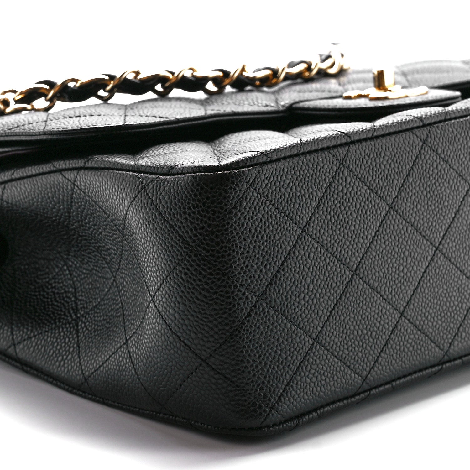 Chanel Caviar Quilted Jumbo Double Flap Black 11 of 12