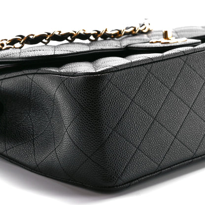 Chanel Caviar Quilted Jumbo Double Flap Black 11 of 12