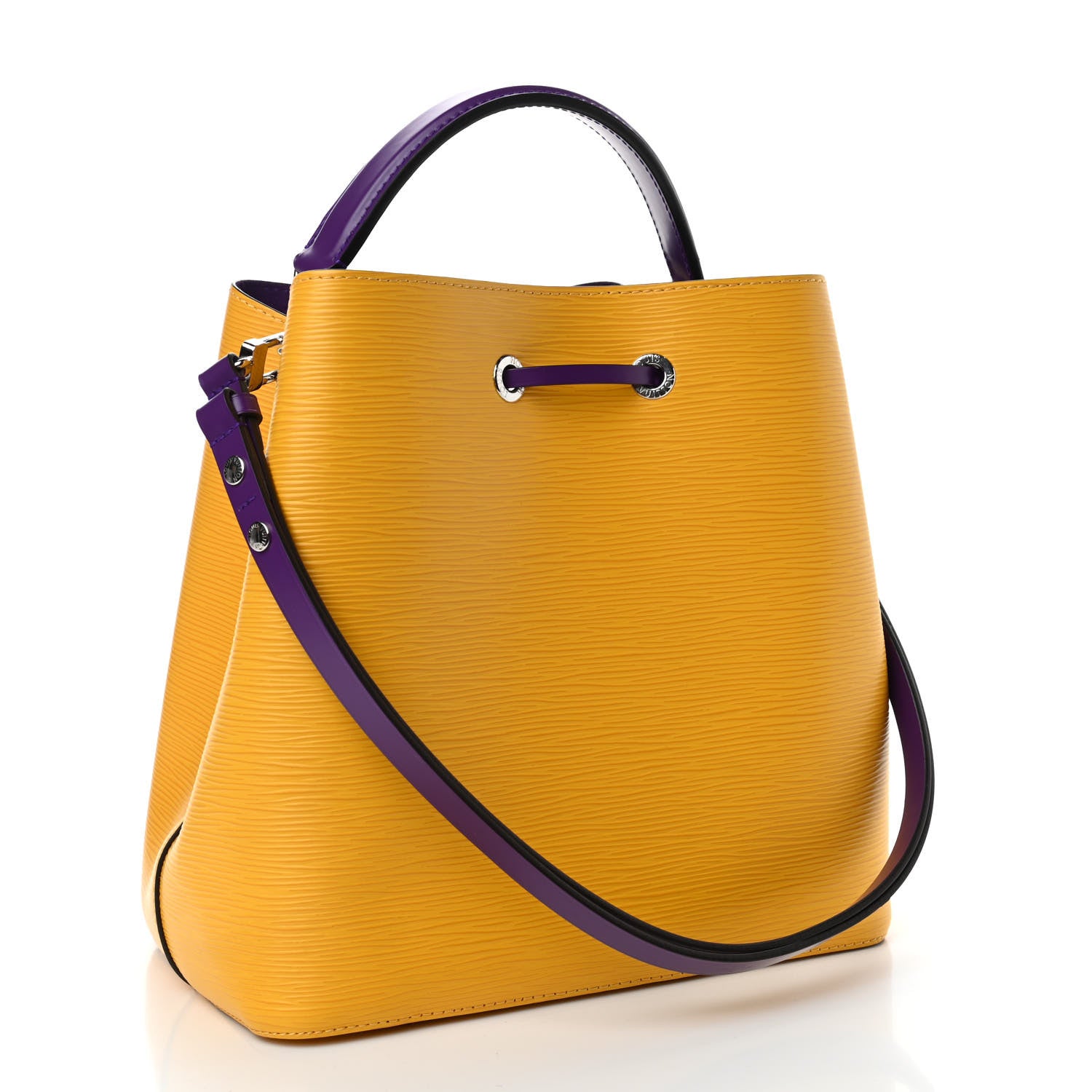 Louis Vuitton Epi NeoNoe MM Citron Violet 3 of 8