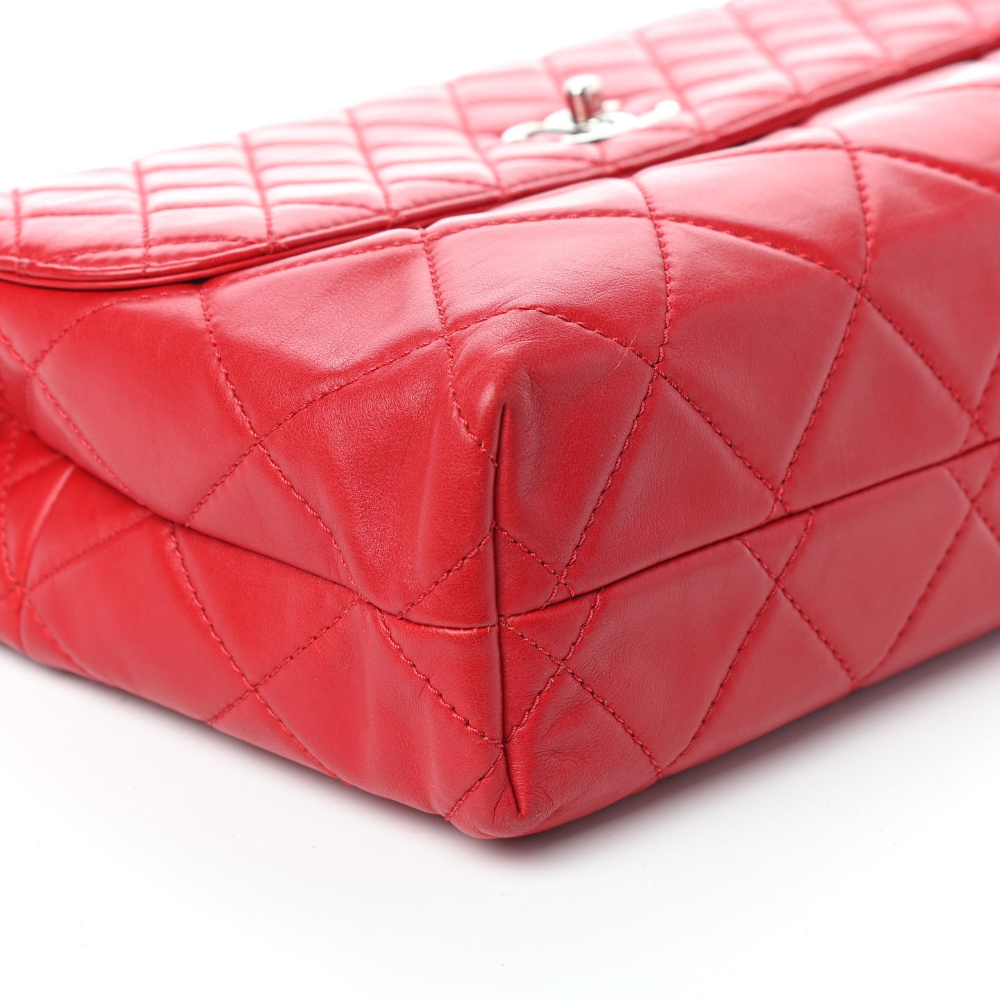 Calfskin Quilted In the Business Flap Bag Red