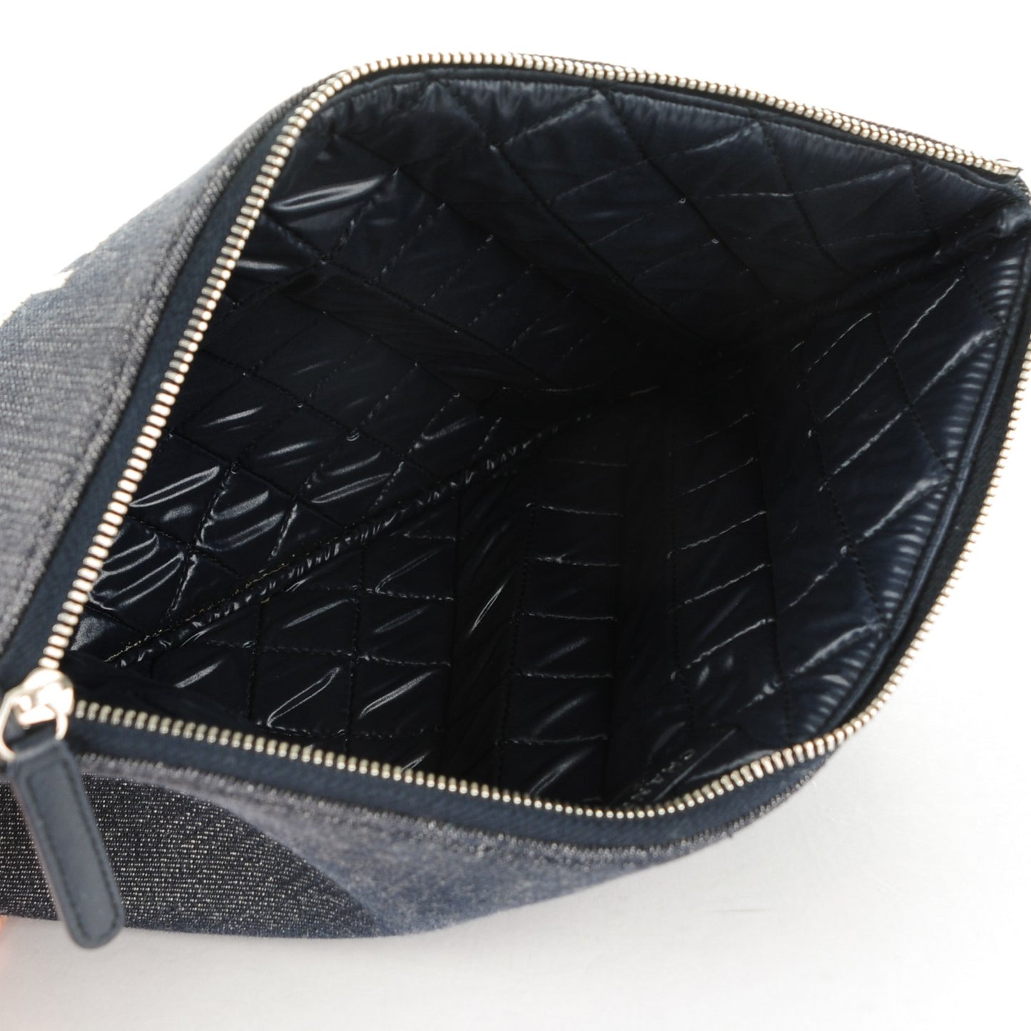 Denim Large Deauville Pouch Dark Blue