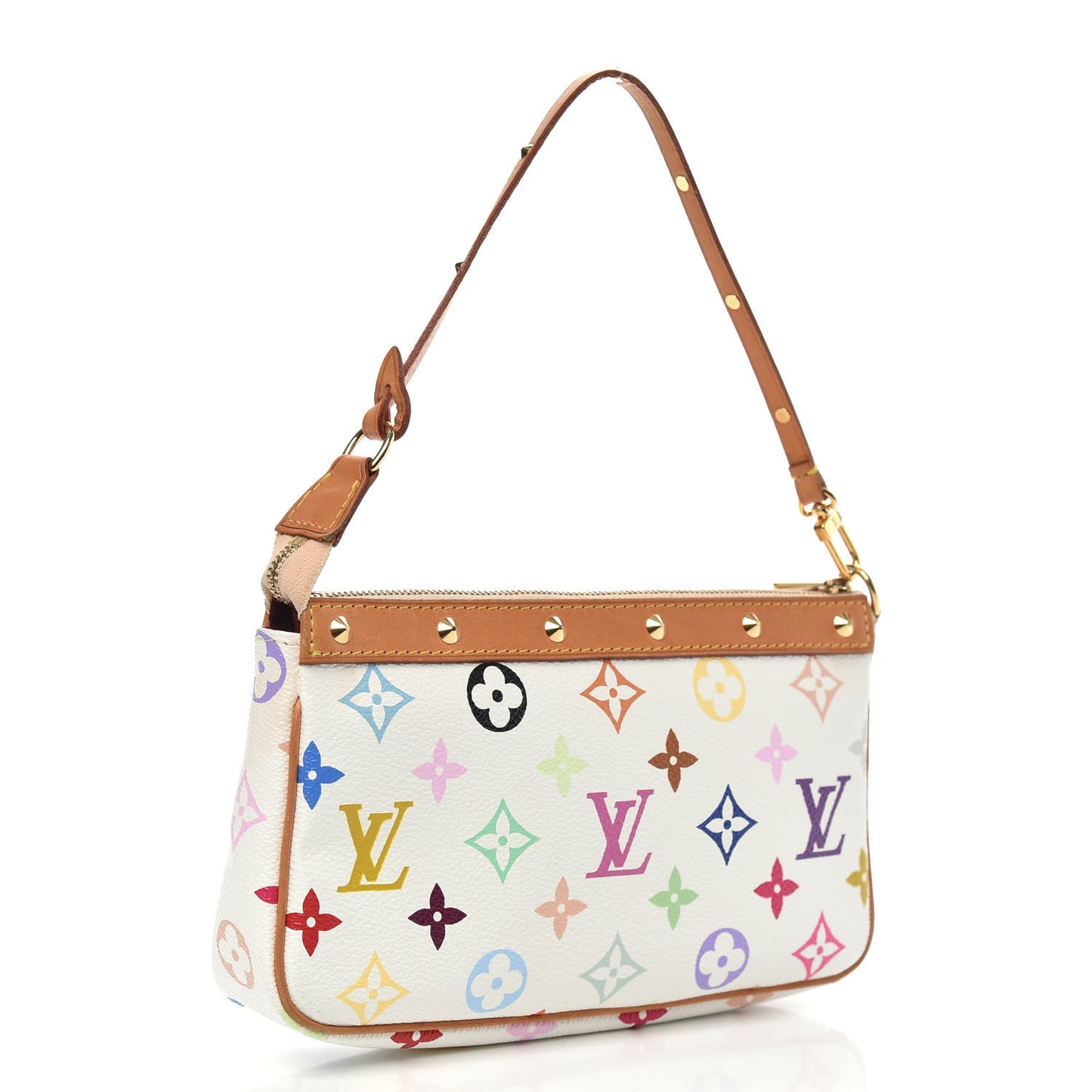 Monogram Multicolor Pochette Accessories White