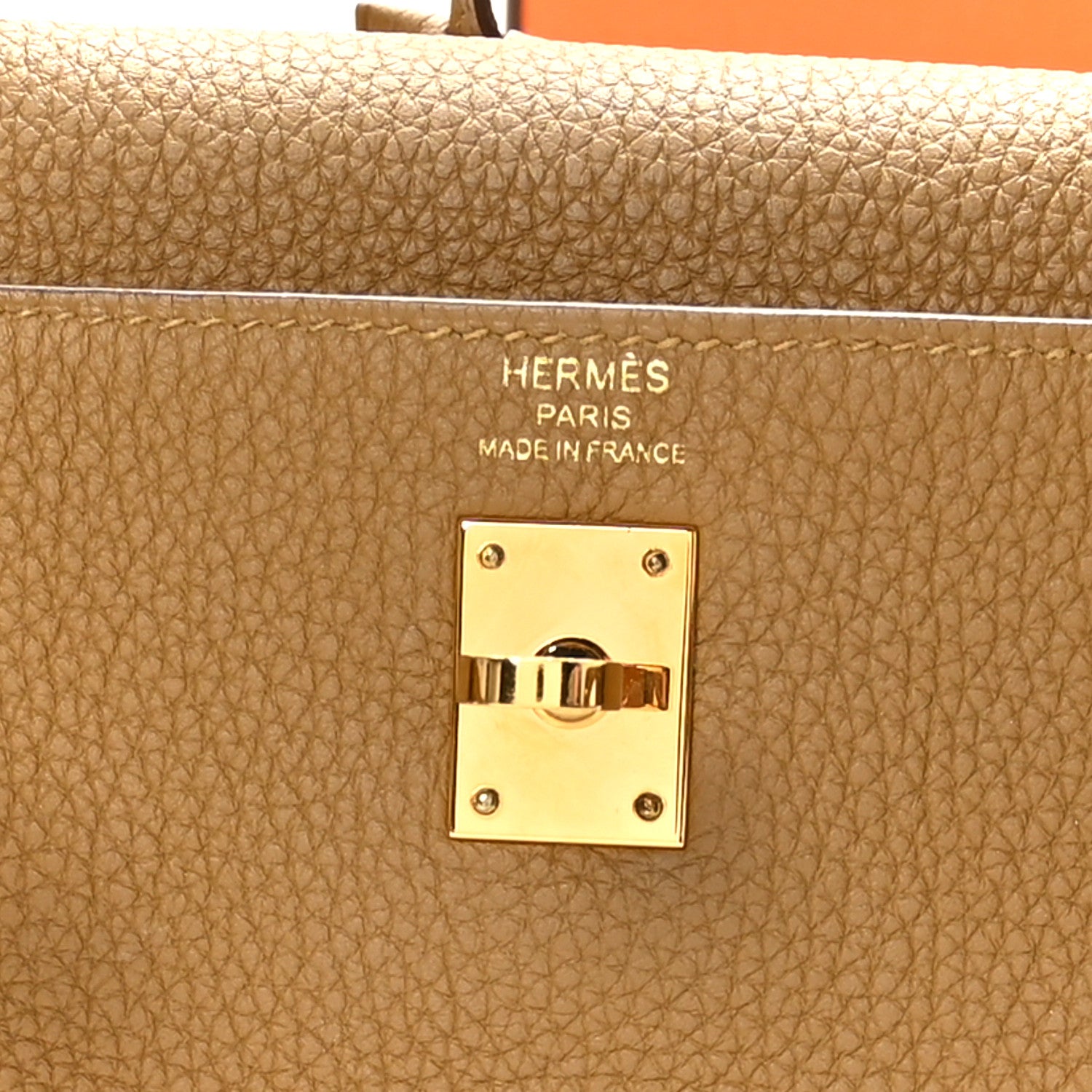 Hermes Togo Kelly Retourne 25 Bronze Dore 7 of 10