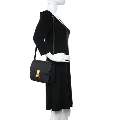 Celine Liege Calfskin Medium Classic Box Flap Bag Black 2 of 18