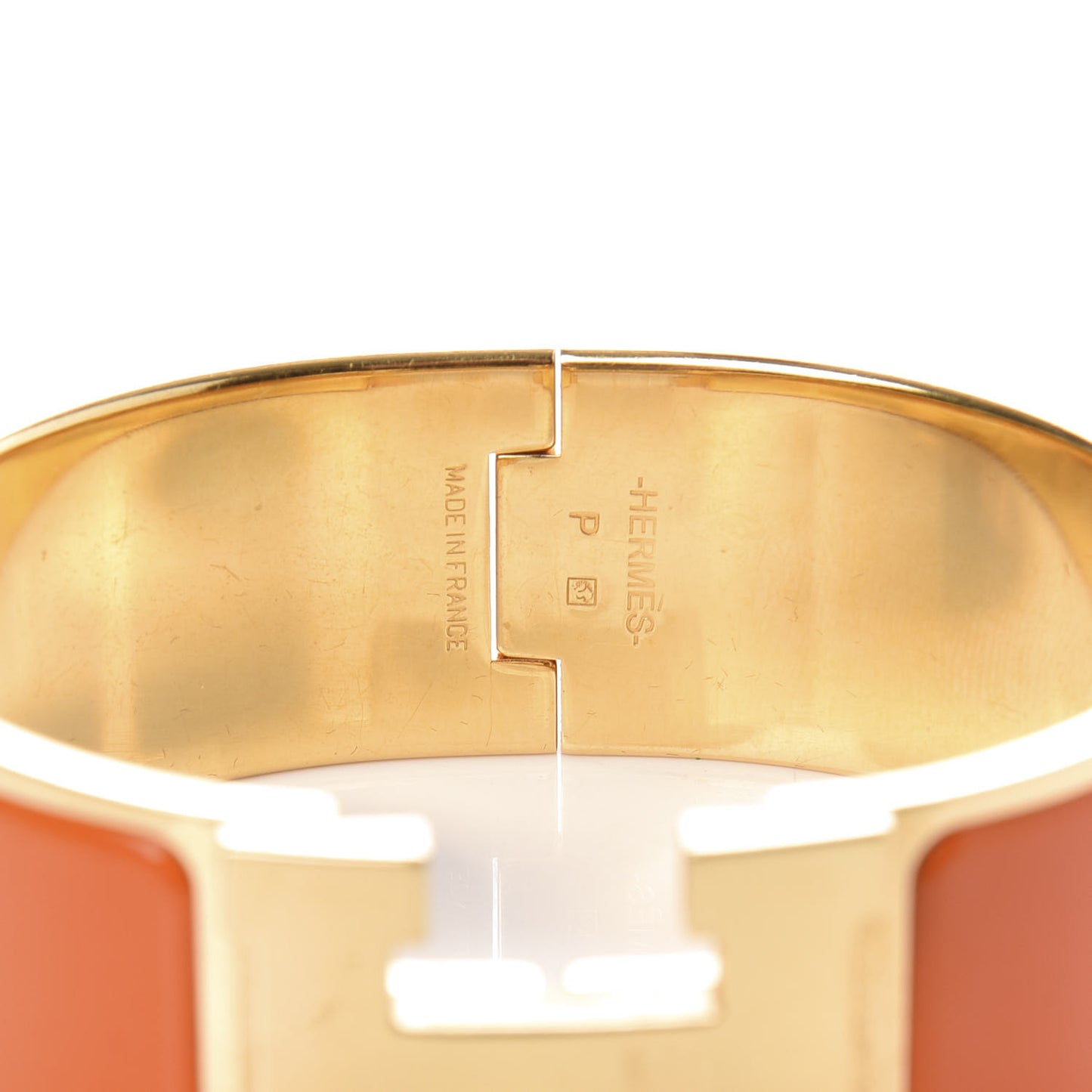 Enamel Wide Clic Clac H Bracelet PM Orange