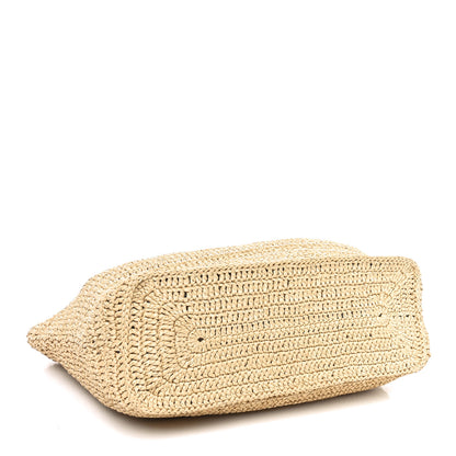 Saint Laurent Raffia Rive Gauche Tote Natural 4 of 10