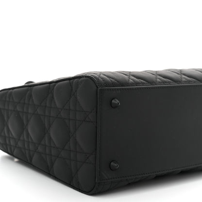 Christian Dior Ultra Matte Calfskin Cannage Medium Lady Dior Black 9 of 11
