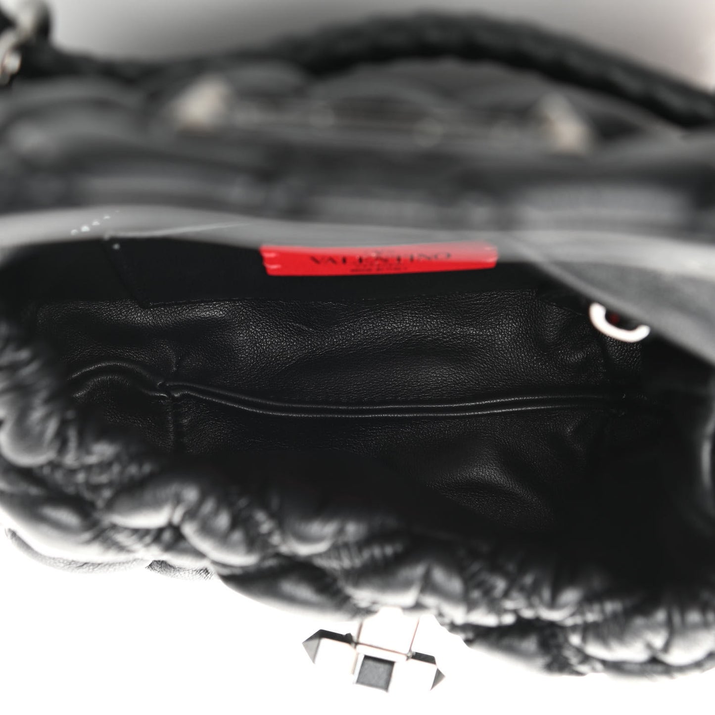 Nappa Small Spikeme Shoulder Bag Black