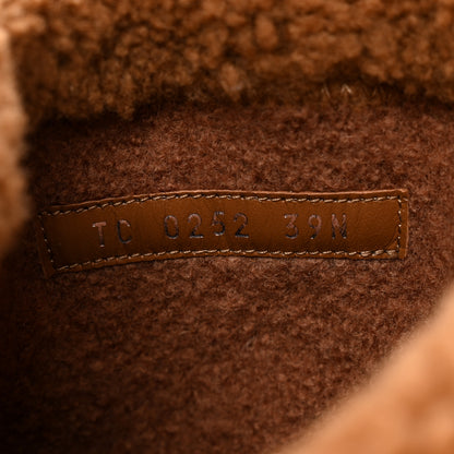 Louis Vuitton Suede Calfskin Shearling Snowdrop Flat Ankle Boot 39 Cognac 9 of 9