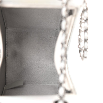 Chanel Metallic Goatskin Lait de Coco Milk Carton Bag Silver 5 of 9