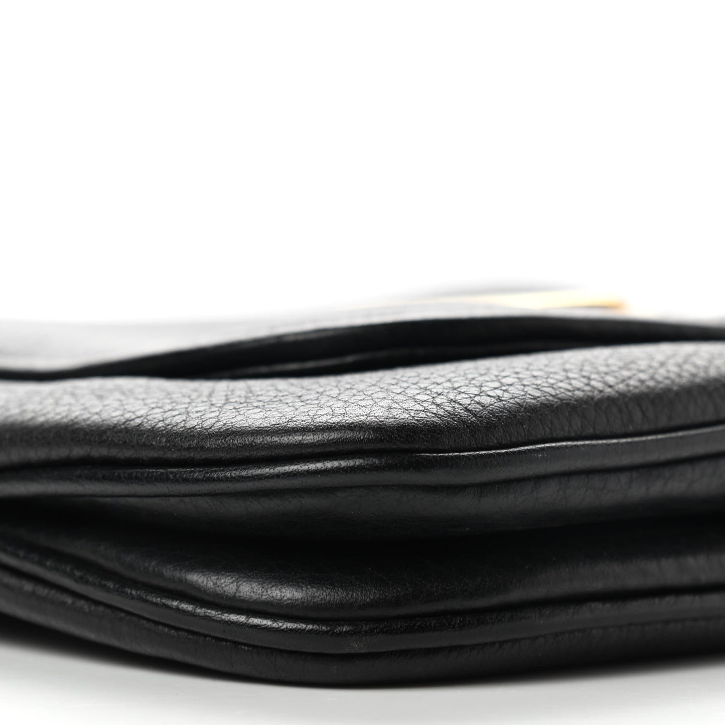 Pebbled Calfskin Small 1973 Chain Shoulder Bag Black