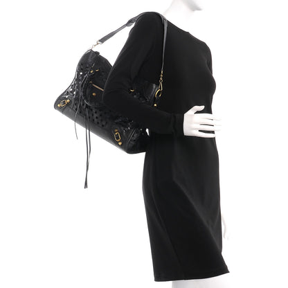 Balenciaga Agneau Classic Hardware Perforated Dot City Black 2 of 11