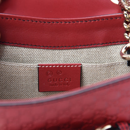 Gucci Soft Microguccissima Mini Emily Chain Shoulder Bag Rosso 12 of 14