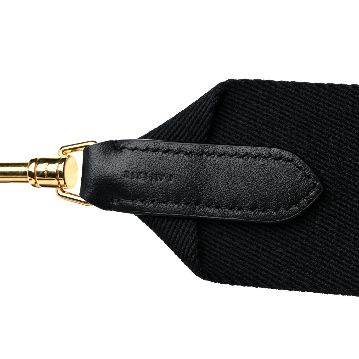 Celine Jacquard Wool Logo Short Strap Black Beige 5 of 5