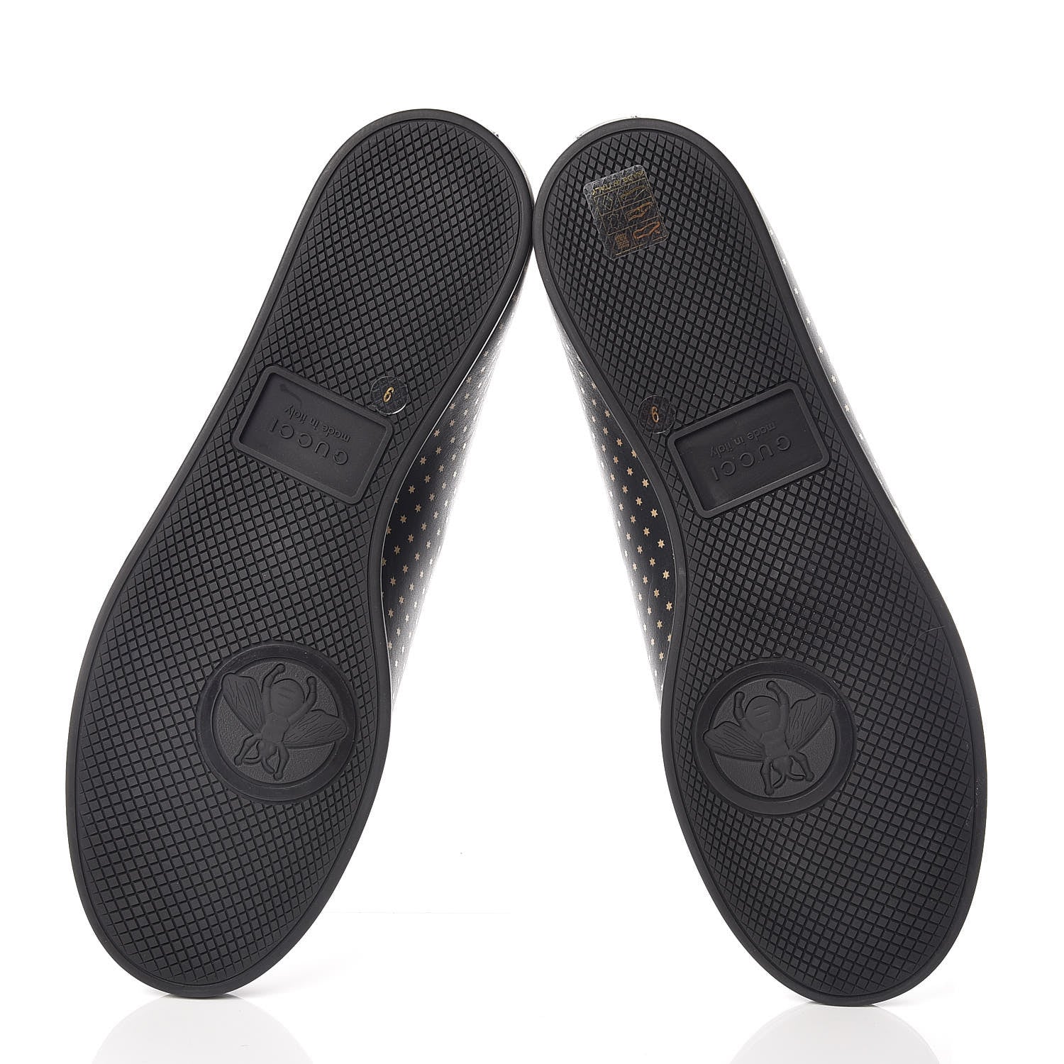 Gucci X SEGA Calfskin GUCCY Stars Mens Falacer Sneakers 9 Black 5 of 10