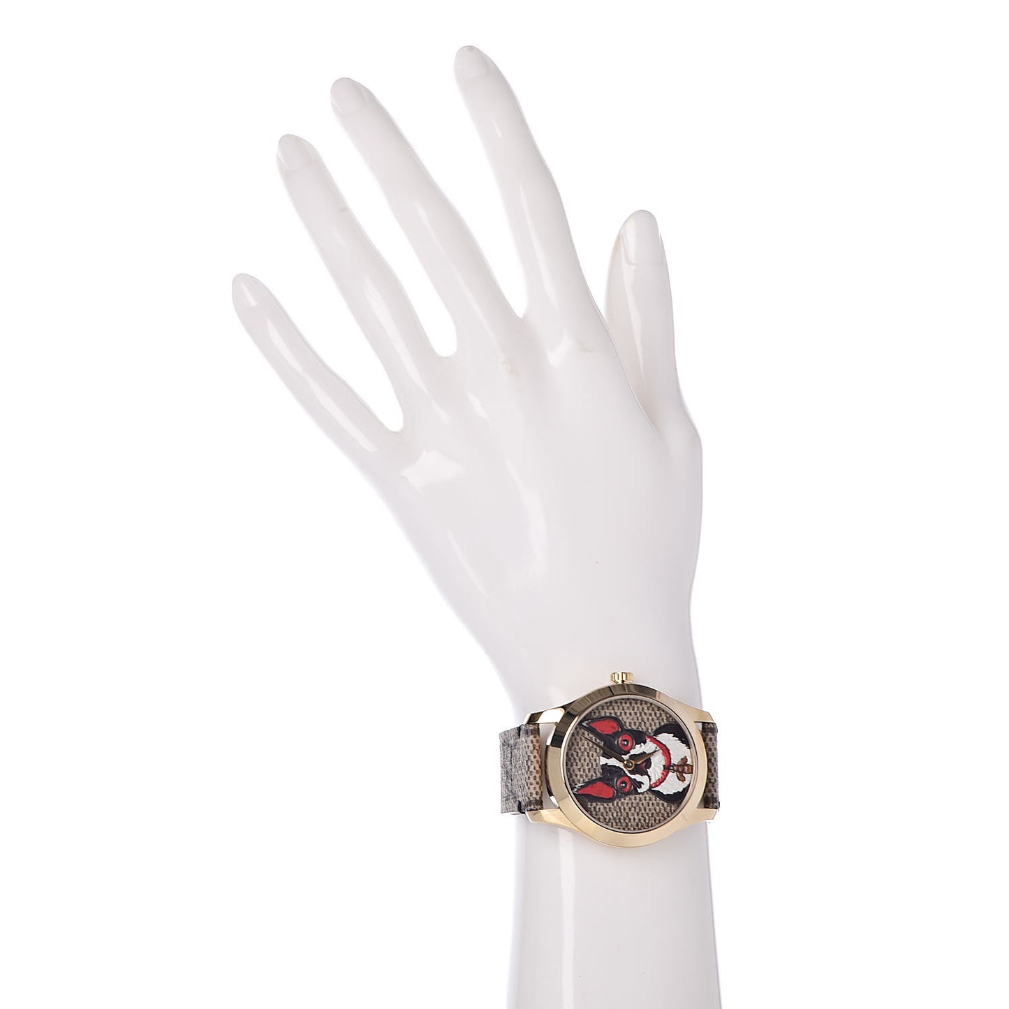 Stainless Steel Canvas 38mm G-Timeless GG Supreme Bosco Quartz Watch Brown