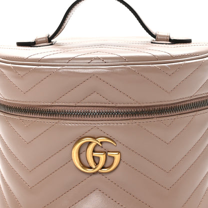 Gucci Calfskin Matelasse GG Marmont Vanity Cosmetic Case Porcelain Rose 9 of 12