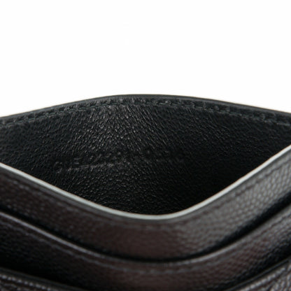 Saint Laurent Grain De Poudre Matelasse Chevron Monogram Credit Card Case Black 7 of 7