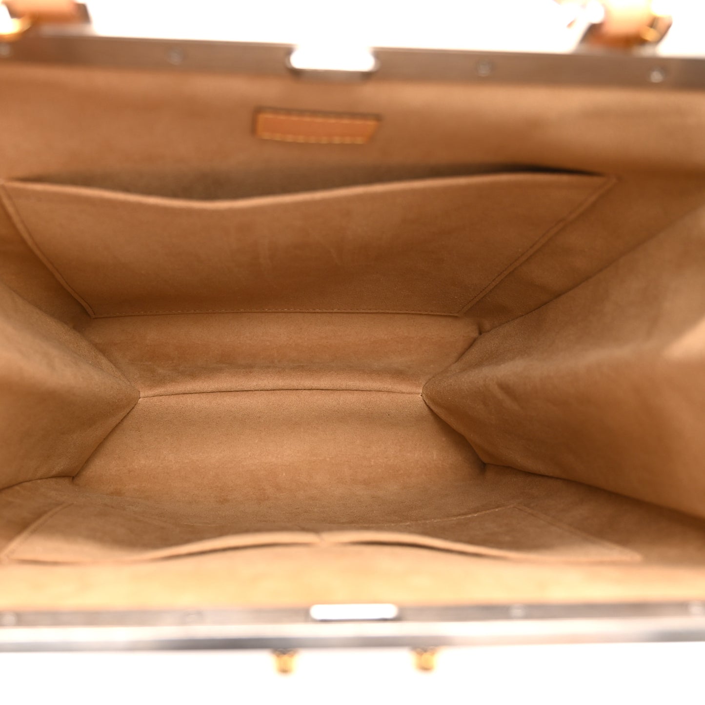 Calfskin Time Trunk Crown Frame Vertical Bag GM