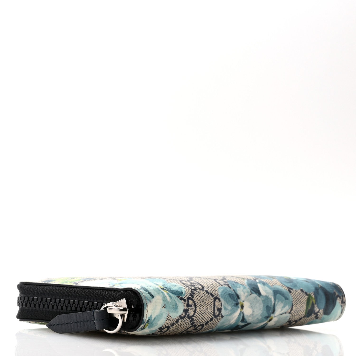 Gucci GG Supreme Monogram Blooms Zip Around Wallet Blue 4 of 10