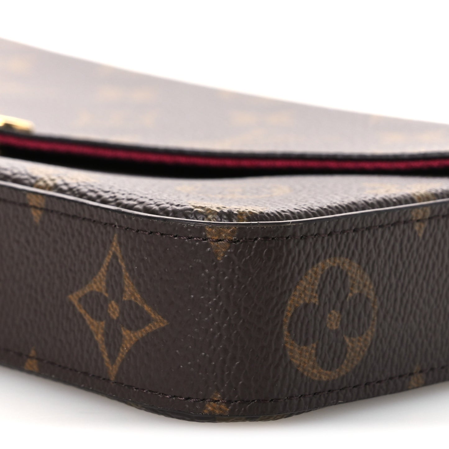 Monogram Pochette Felicie Chain Wallet Fuchsia