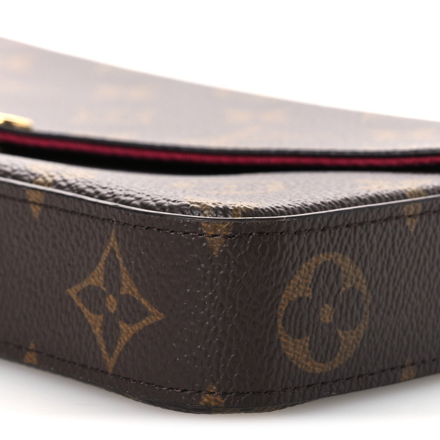 Louis Vuitton Monogram Pochette Felicie Chain Wallet Fuchsia 10 of 11