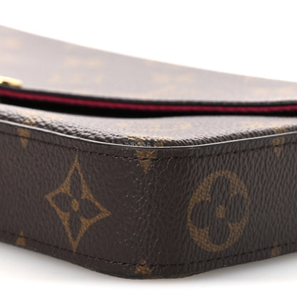 Louis Vuitton Monogram Pochette Felicie Chain Wallet Fuchsia 10 of 11