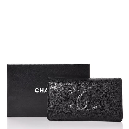 Chanel Caviar Timeless CC Yen Wallet Black 9 of 9