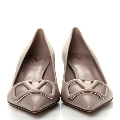 Valentino Garavani Calfskin Tonal Vlogo 45mm Pumps 37 Poudre 2 of 12