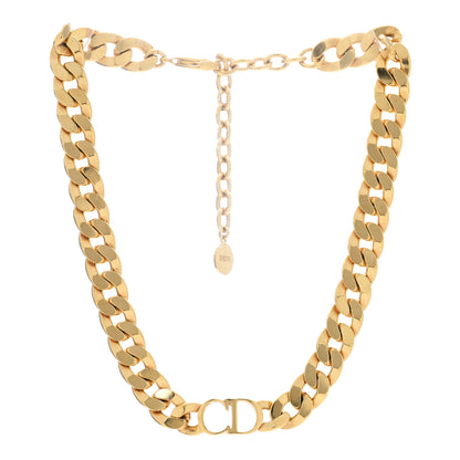Christian Dior Metal CD Choker Necklace Gold 3 of 4