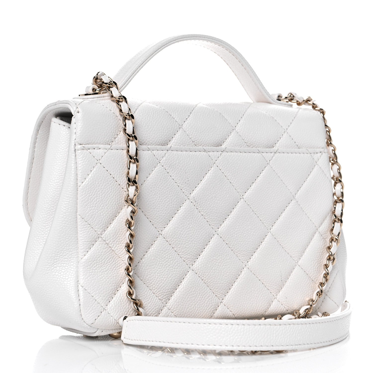 Chanel Caviar Quilted Small Business Affinity Flap White 2 of 11