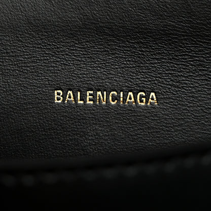 Balenciaga Shiny Box Calfskin Hourglass Top Handle Bag XS Black 6 of 11